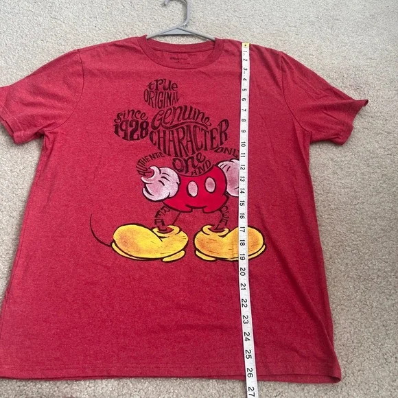 Disney Store Disney Mickey Mouse Graphic T-Shirt Mens Medium Red - Picture 7 of 7